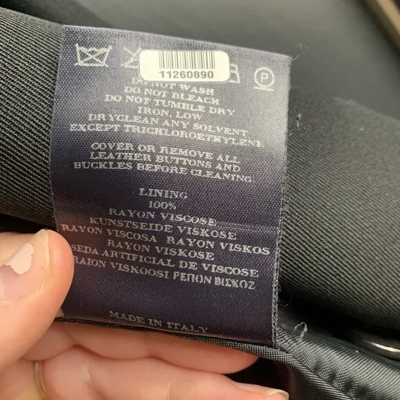 Burberry London 100% Wool Single Breasted Jacket Black Size 8 Black - Picture 14 of 14